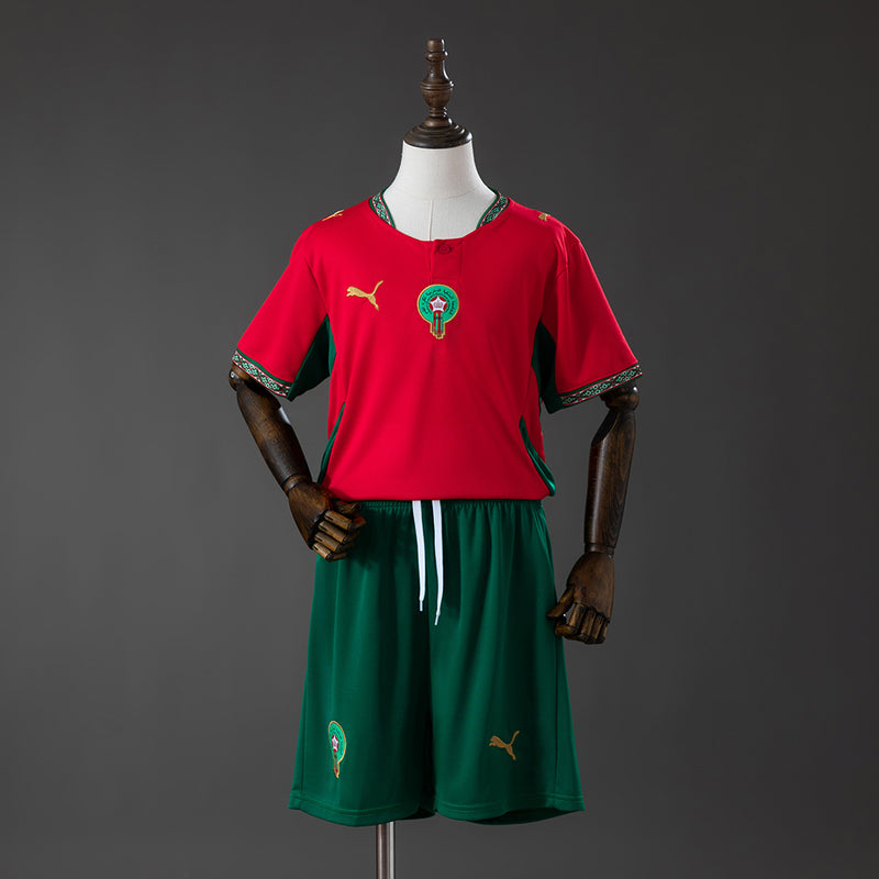 Kit Infantil da Seleção Marroquina 2026 Casa