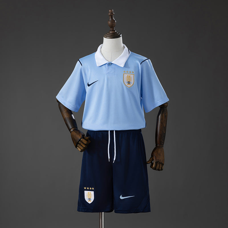 Kit Infantil da Seleção do Uruguai 2026 Casa