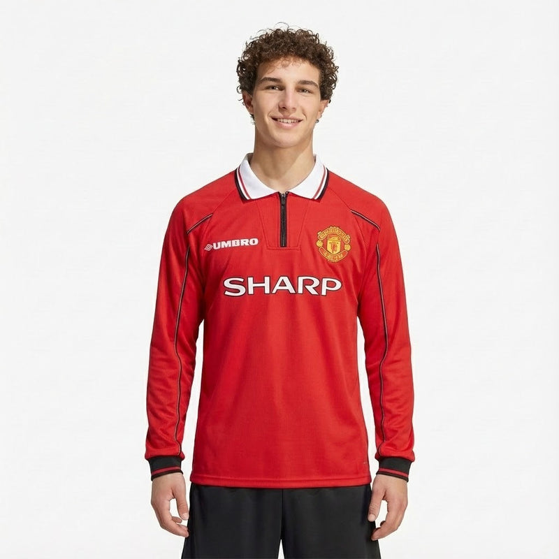Camisa Retrô Manchester United 1998/99 I Manga Longa