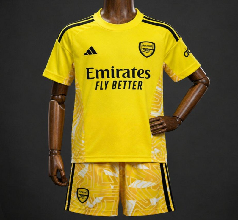 Kit Infantil Arsenal 26/27 Goleiro - Amarelo