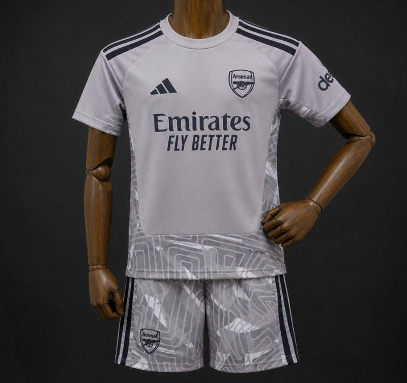 Kit Infantil Arsenal 26/27 Goleiro - Cinza