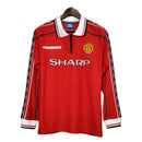 Camisa Manga Longa Manchester United 1998/99 Nike Masculino - Vermelho