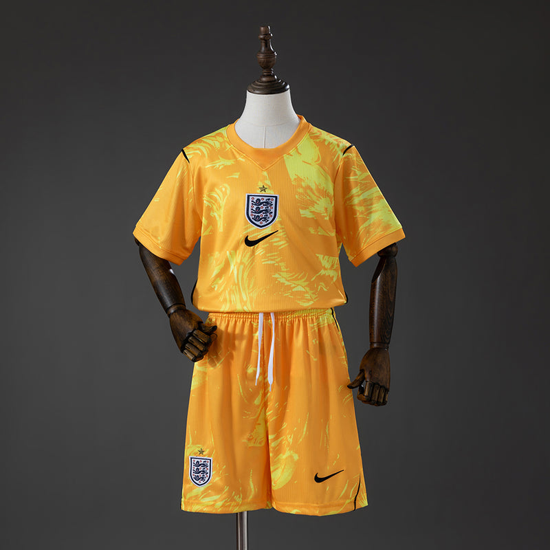 Kit Infantil da Seleção da Inglaterra Goleiro - Amarelo